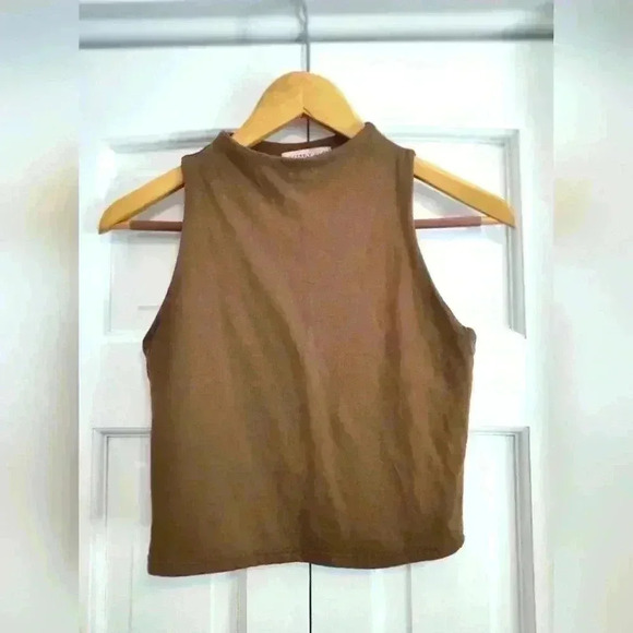 Sincerely Jules Brown crop top | size Small - Picture 1 of 3